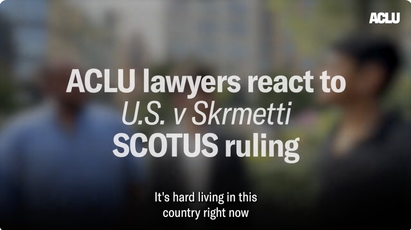 Screenshot of YouTube video: "챬 lawyers react to U.S. v Skrmetti SCOTUS ruling"